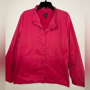 Eileen Fisher Mid-Length Jacket Dark Pink XL